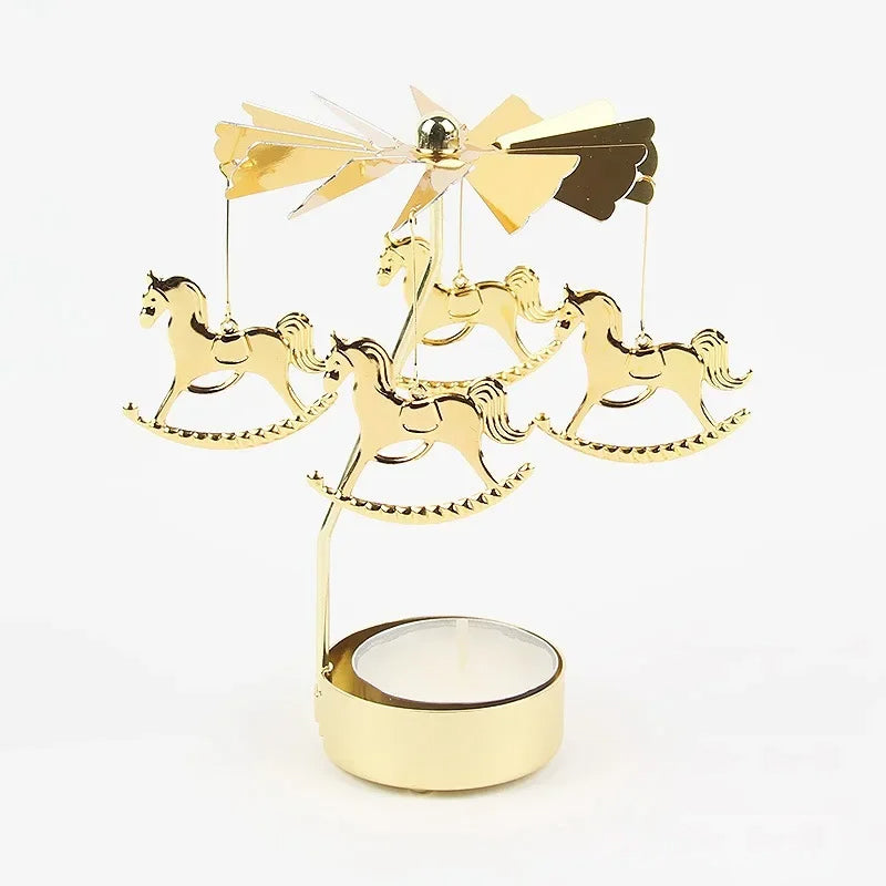 Rotating Carousel Tea Light Holder