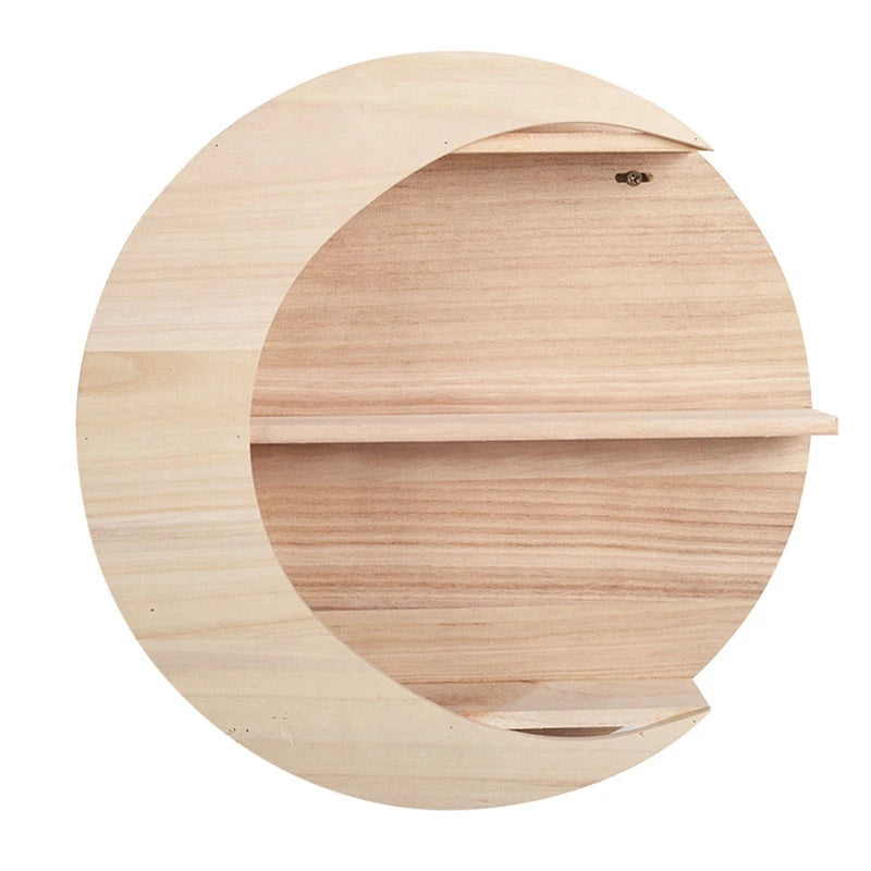 Wooden Moon Storage Shelf