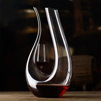 Handmade Crystal Wine Decanter - Large 1500ml Capacity