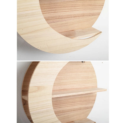 Wooden Moon Storage Shelf