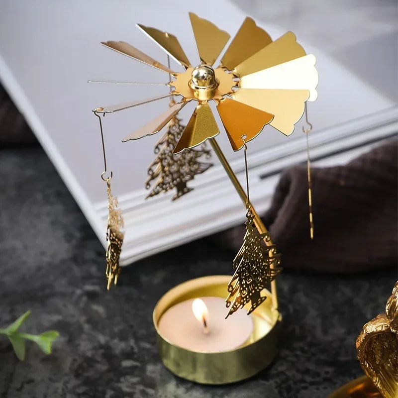 Rotating Carousel Tea Light Holder