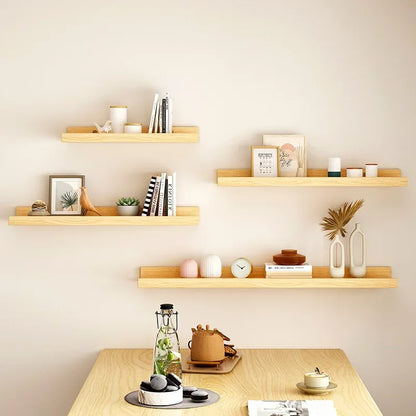 Nordic Wooden Floating Shelves - No Ugly Brackets