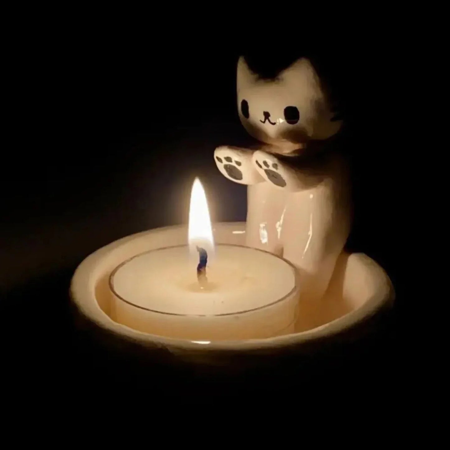 Kitten Candle Holder - Warm Up Those Paws