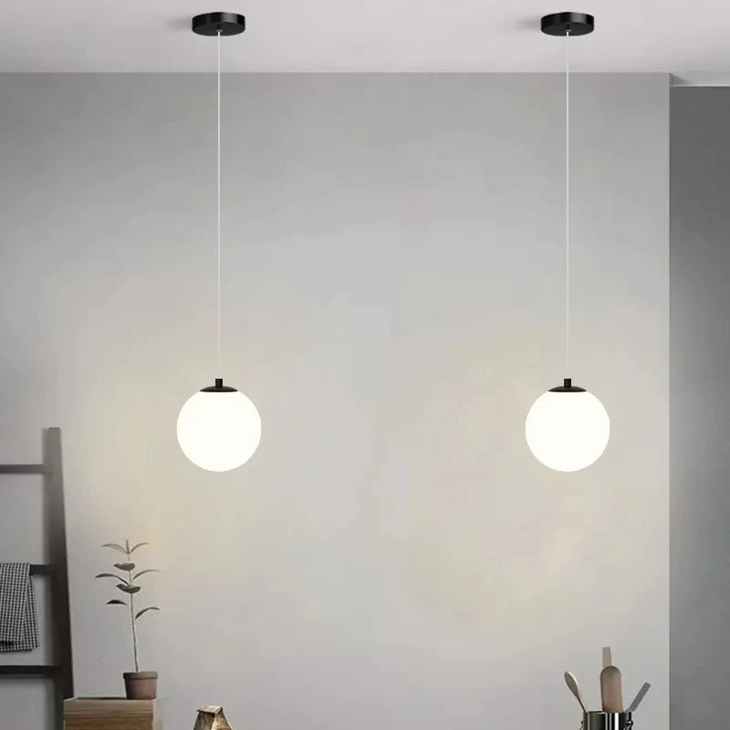 Nordic Dual Glass Hanging Pendant Lights