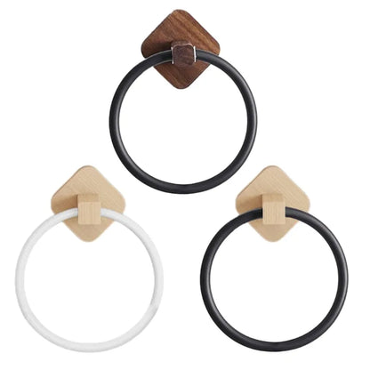 Wooden Bathroom Towel Ring Holder