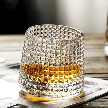 Chunky Rotating Whisky Glass - Three Styles