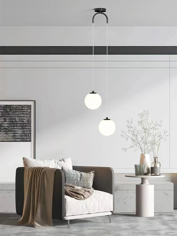 Nordic Dual Glass Hanging Pendant Lights