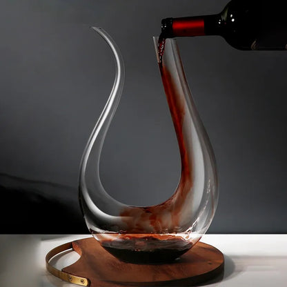 Handmade Crystal Wine Decanter - Large 1500ml Capacity