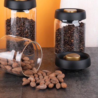 Vacuum Sealed Storage Jars - Perfect For Coffee Beans