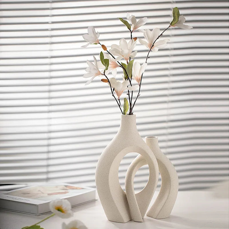 Luxurious 2 in 1 Ceramic Vases - Perfect For Flowers or Decorations