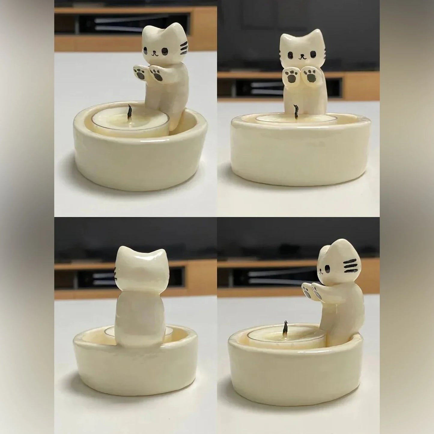 Kitten Candle Holder - Warm Up Those Paws