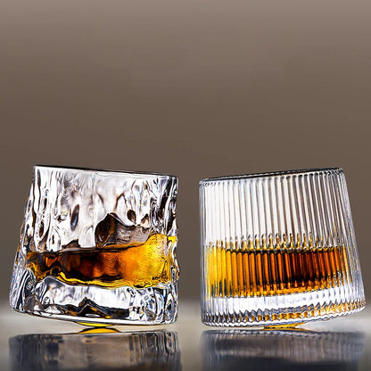 Chunky Rotating Whisky Glass - Three Styles