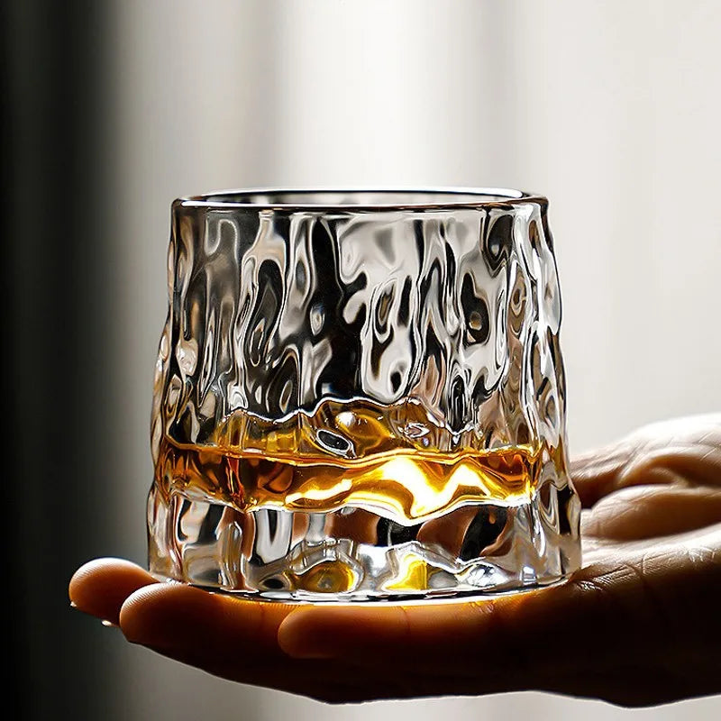 Chunky Rotating Whisky Glass - Three Styles