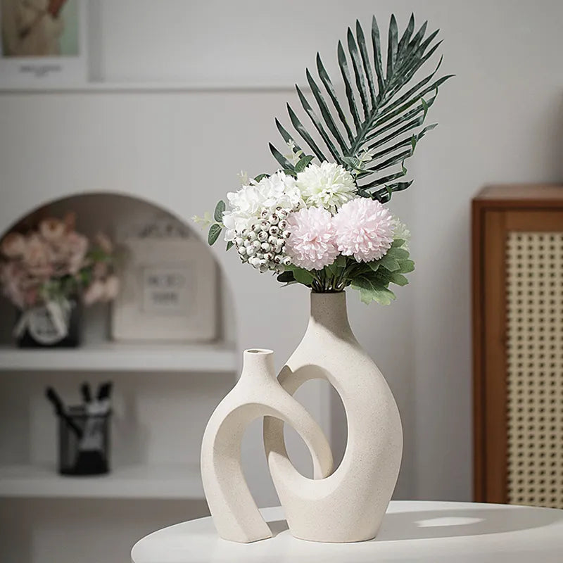 Luxurious 2 in 1 Ceramic Vases - Perfect For Flowers or Decorations