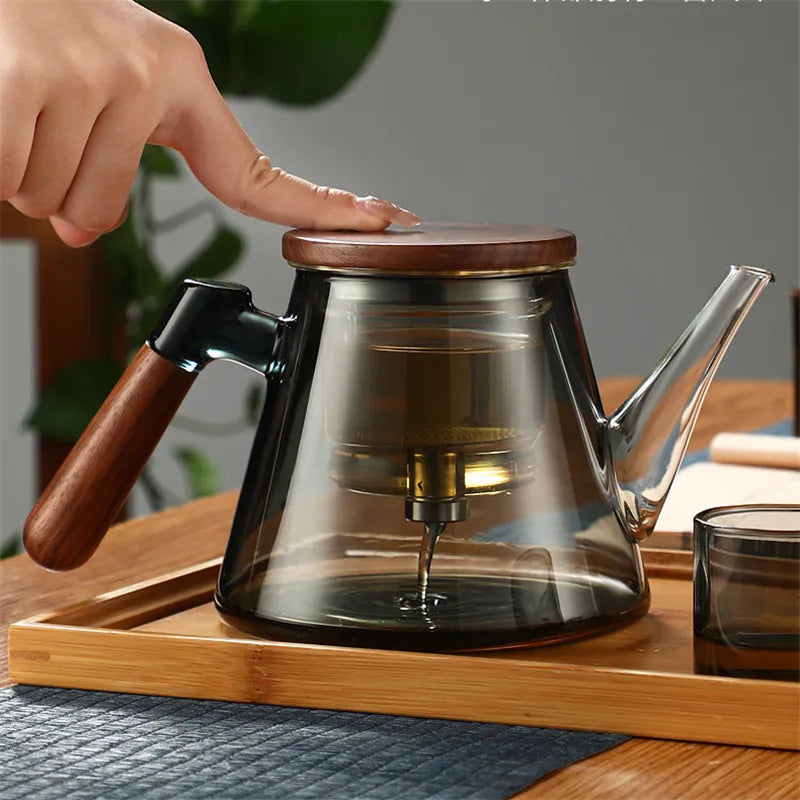 Ben Russel Design One Click Tea Infuser - Wooden Lid & Handle