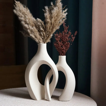 Luxurious 2 in 1 Ceramic Vases - Perfect For Flowers or Decorations