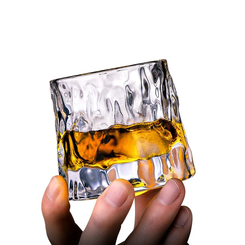 Chunky Rotating Whisky Glass - Three Styles