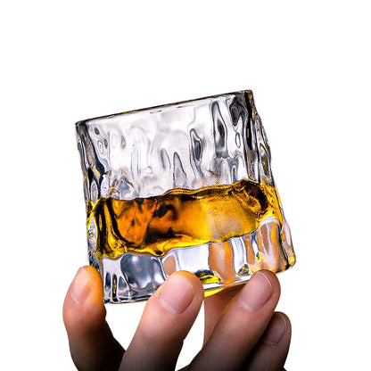 Chunky Rotating Whisky Glass - Three Styles