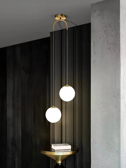 Nordic Dual Glass Hanging Pendant Lights