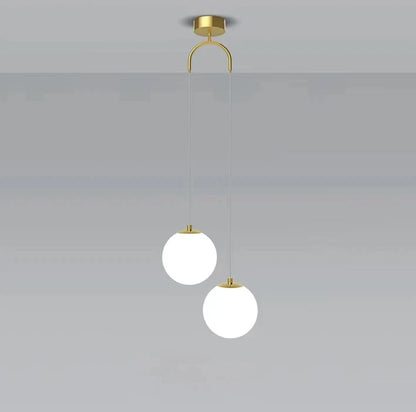 Nordic Dual Glass Hanging Pendant Lights