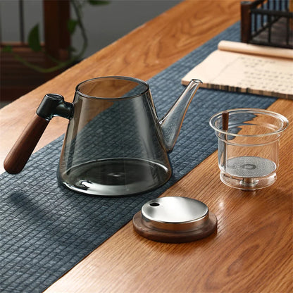 Ben Russel Design One Click Tea Infuser - Wooden Lid & Handle