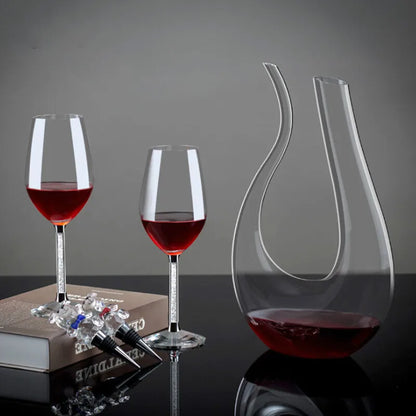 Handmade Crystal Wine Decanter - Large 1500ml Capacity