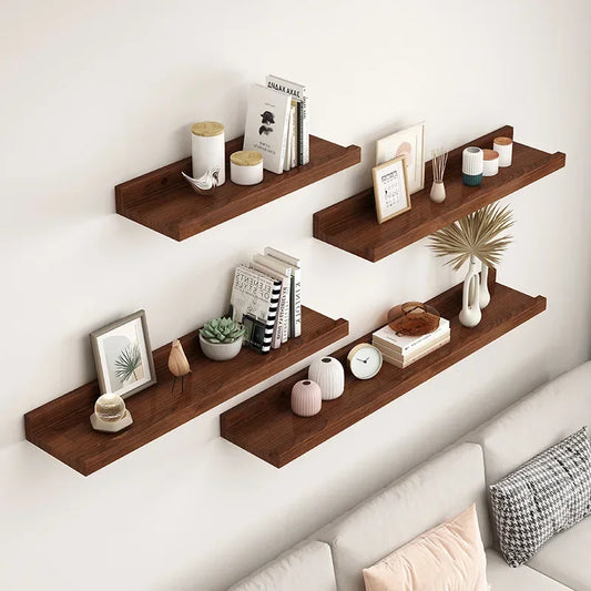 Nordic Wooden Floating Shelves - No Ugly Brackets