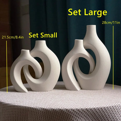 Luxurious 2 in 1 Ceramic Vases - Perfect For Flowers or Decorations