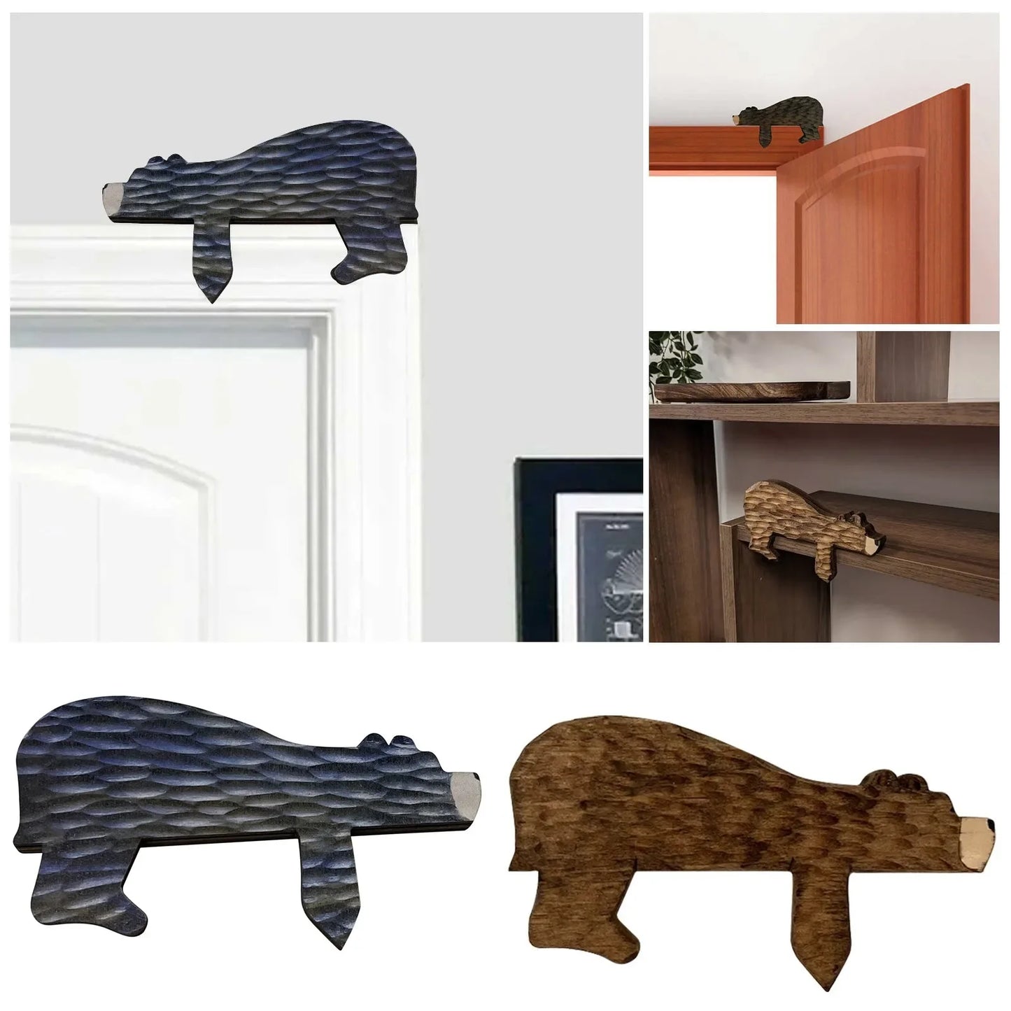 Wooden Bear Door Topper