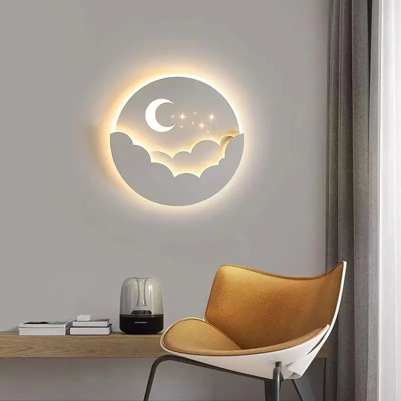 LED Moon Cloud Wall Lamp - Perfect Children's Room Decoration