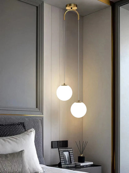 Nordic Dual Glass Hanging Pendant Lights