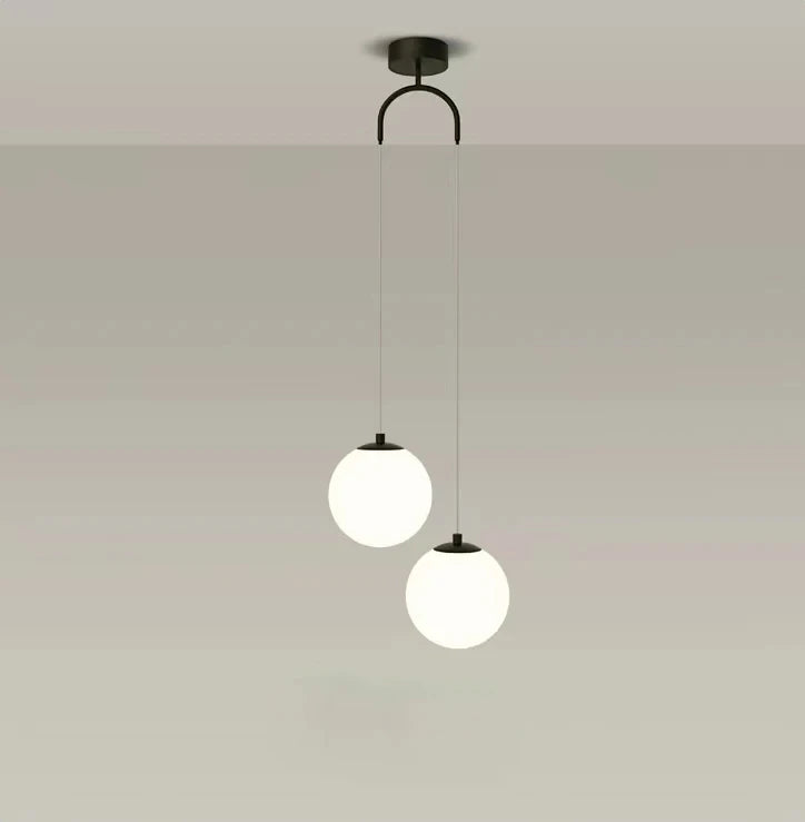 Nordic Dual Glass Hanging Pendant Lights