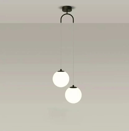 Nordic Dual Glass Hanging Pendant Lights